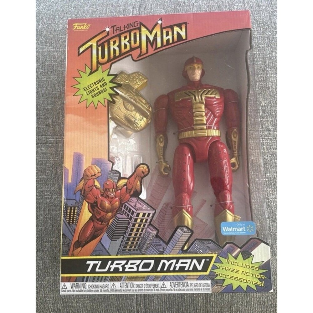 Funko Talking Turbo Man 13.5” Action Figure Electronic Lights & Sounds - SEALED